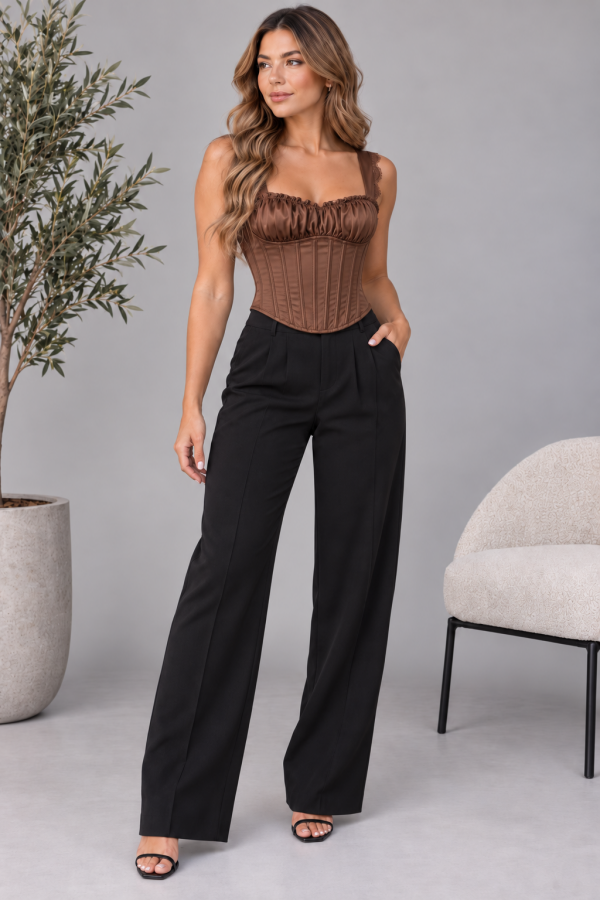 BT-26113 PRINCESS / BALBOA<br/>Princess Lace-Trim Bustier Corset Top