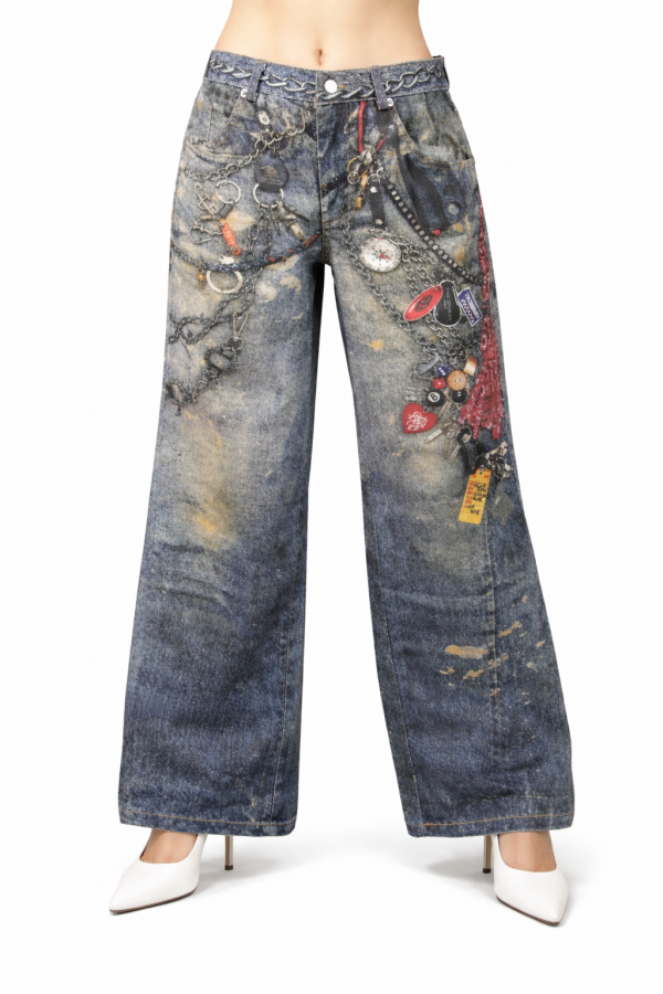 25KB7202 / Charming Bunny<br/>Keychain Printed Pants
