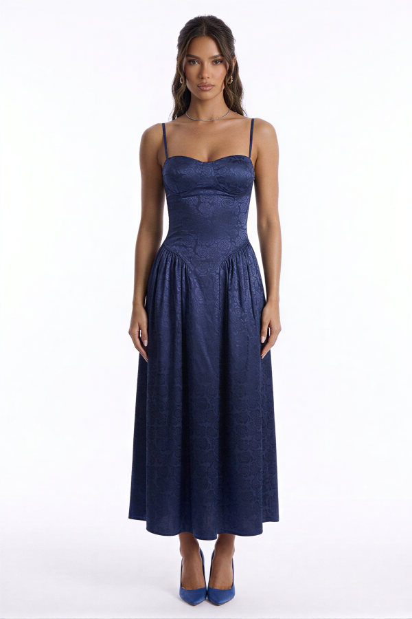 KD2517 / Charming Bunny<br/>Textured Strapless Midi Dress