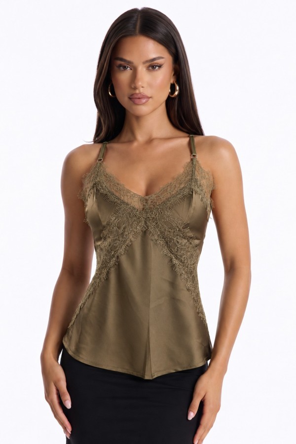 KT3555 / Charming Bunny<br/>Lace Bust Satin Camisole