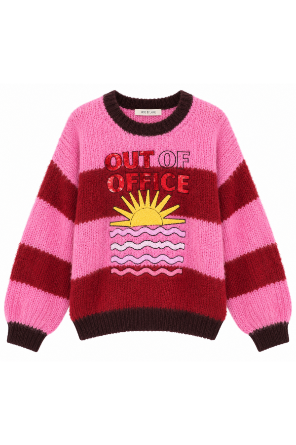 SWT1544 / Jade By Jane<br/>OUT OF OFFICE GRAPHIC SWEATER