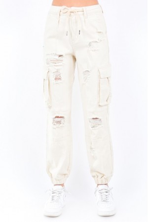 FN5339 / 5th Culture<br/>PLUS DISTRESSED CARGO JOGGERS